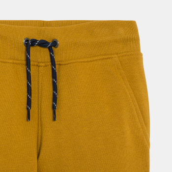 بنطلون رياضي للجري من الصوف الناعم، باللون الأصفر للأطفال الصغار